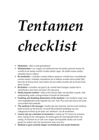 Checklist tentamen Culture and New Media