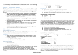 Summary Introduction to research in marketing 2017
