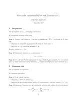 Overzicht van belangrijkste hypothesetesten voor het vak Econometrie 1