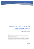 P2 Samenvatting Reader groepsdynamica + werkcollege's 