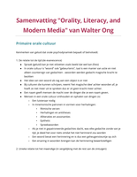 Samenvatting "Orality, Literacy, and Modern Media" van Walter Ong