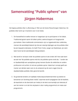 Samenvatting "Public Sphere" van Jürgen Habermas
