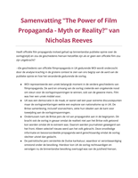 Samenvatting "The Power of Film Propaganda - Myth or Reality?" van Nicholas Reeves