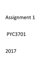 PYC3701 Assignment 2 2017