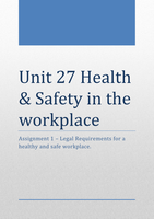 Unit 27 Health and Safety P1 P2 P4 M1