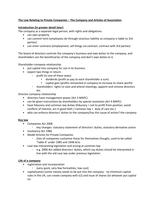 The Company and Articles Complete Notes