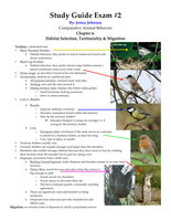 Comparative Animal Behavior Study Guide Exam #2