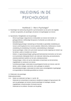 Inleiding in de Psychologie