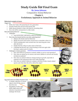 Comparative Animal Behavior Final Study Guide