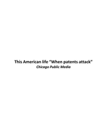 Samenvatting artikel: When patents attack