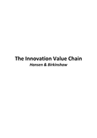 Samenvatting artikel: The Innovation Value Chain