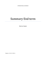 International Economics for E&BE - Summary Endterm - EBP810B05