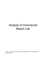 Lab on the Analysis of Commercial Bleach