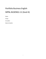 Compleet portfolio Business English met emails & alle tekst samenvattingen 