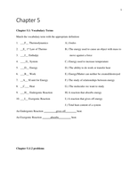 Chemistry 1201 Chapter 5 notes