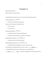 Chemistry 1201 Chapter 4 notes