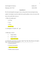 Chemistry 1201 Exam 1 Practice Problems 