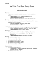 MAT220 Final Study Guide