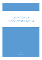 Dermatologie samenvatting C1 (alle stof)