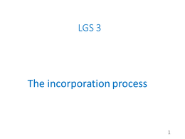 Incorporation process
