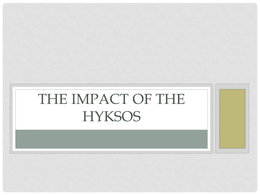 Impact of the Hyksos