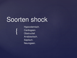 Soorten shock