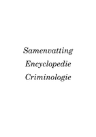 Uitwerkingen hoorcolleges & uitwerkingen werkgroepen van Encyclopedie criminologie (rechtsfilosofie)