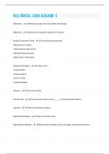 KU BIOL 240 EXAM 1 QUESTIONS & ANSWERS RATED 100&percnt; CORRECT&excl;&excl;
