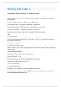 KU Biol 240 Exam 2 Questions And Answers With Verified Solutions Graded A&plus;