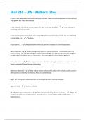 Biol 240 - UW - Midterm One Questions and Answers 100&percnt; Verified
