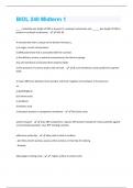 BIOL 240 Midterm 1 Questions and Answers 100&percnt; Verified