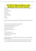 NTA NTP 9&colon; Mineral Balance exam questions with correct answers