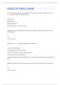 EXSS 276 FINAL EXAM QUESTIONS & ANSWERS RATED 100&percnt; CORRECT&excl;&excl;