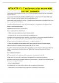 NTA NTP 13&colon; Cardiovascular exam with correct answers