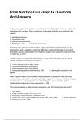 B260 Nutrition Quiz chapt 45 Questions And Answers