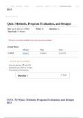 COUC 515 Quiz- Methods&comma; Program Evaluation&comma; and Designs 2023