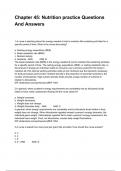 Chapter 45&colon; Nutrition practice Questions And Answers