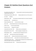 Chapter 45&colon; Nutrition Exam Questions And Answers