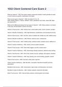 1032 Client Centered Care Exam 2 2024&sol;2025 Questions With Completed & Verified Solutions&period;