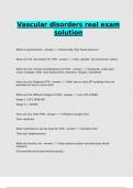 Vascular disorders real exam solution