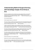 Understanding Medical-Surgical Nursing with DavisEdge Chapter 45 & 46 Que &dollar; Ans
