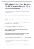 EMT National Registry Exam Questions With 100&percnt; Accurate &comma; Correct & Solved Answers Latest Update