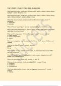 TMCI TEST 2 QUESTIONS AND ANSWERS