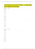 NIH Stroke Scale Group Patient 1-6