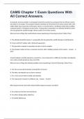 CAMS Chapter 1 Exam Questions With All Correct Answers&period;