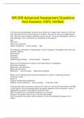  NR 509 Advanced Assessment Questions And Answers 100&percnt; Verified&period;