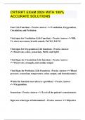 CRT&sol;RRT EXAM 2024 WITH 100&percnt; ACCURATE SOLUTIONS
