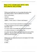 WGU VYC1 EXAM 2024 WITH 100&percnt; ACCURATE SOLUTIONS