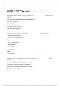 WGU C237 Taxation I Comprehensive Actual Exam Questions With Detailed Correct Answers&period;