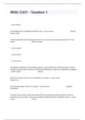 WGU C237 - Taxation 1Actual Full Exam Questions With Correct Answers Success Guaranteed&period;